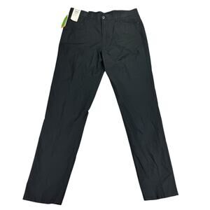 Kenneth Cole Mens 5-Pocket Slim Fit Techn-Cole Pants Black 36x34